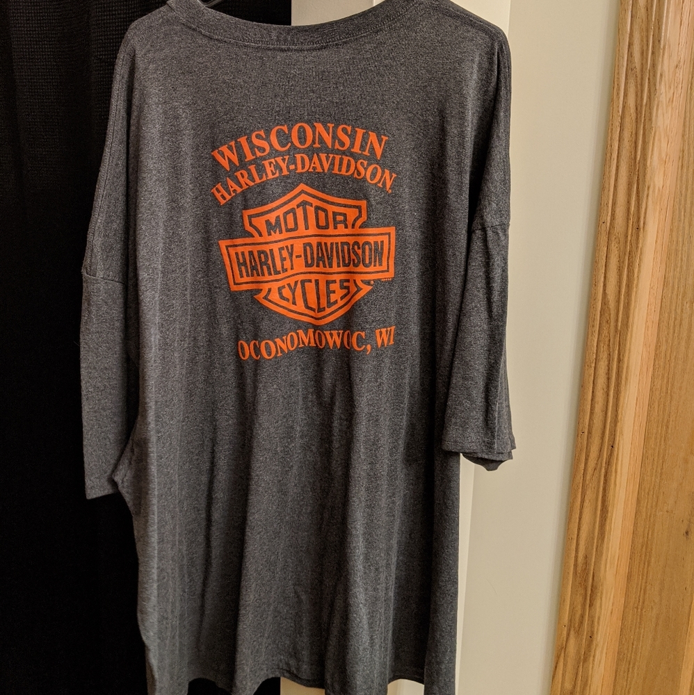 Men's Grey Harley Davidson Tee 5XL nwt